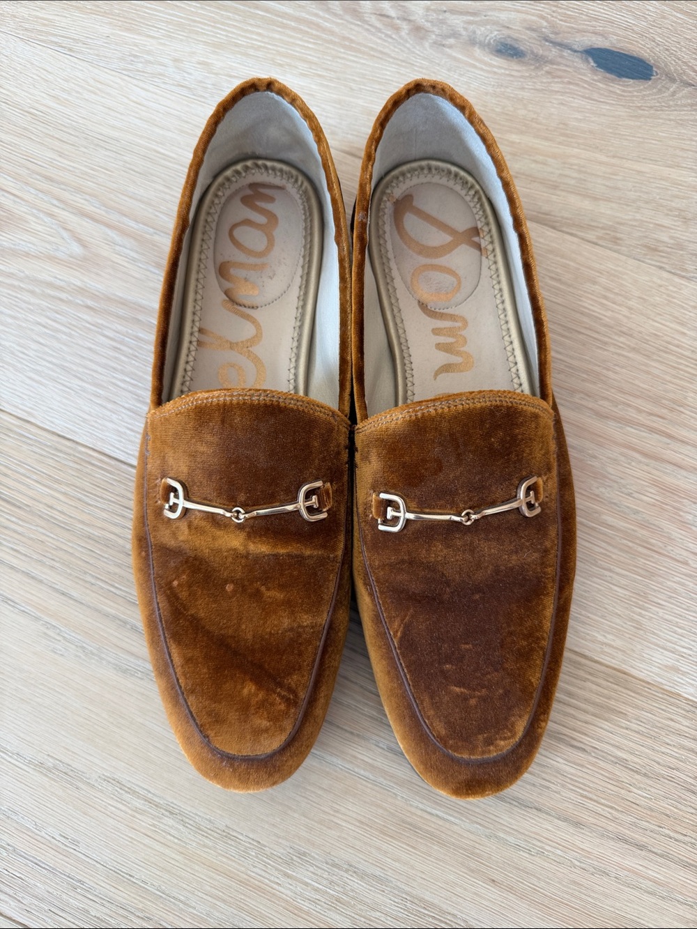 Sam Edelman Women's Velvet Bit Loafers - Rust